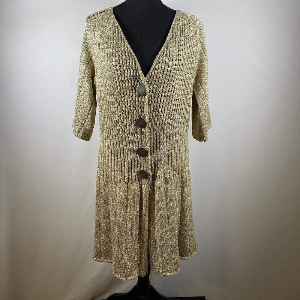 Vintage Spiegel Metallic Cardigan Sweater